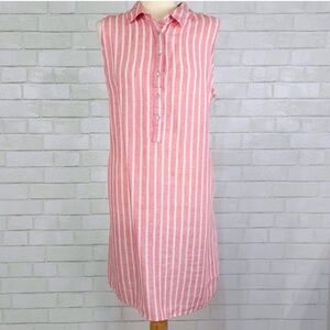 Pink Striped‎ Sleeveless Top